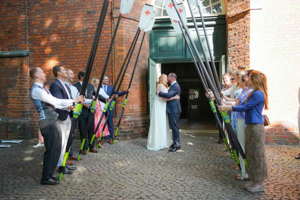 Auszug Kirche Lübeck Gratulationen Hochzeit Altstadt